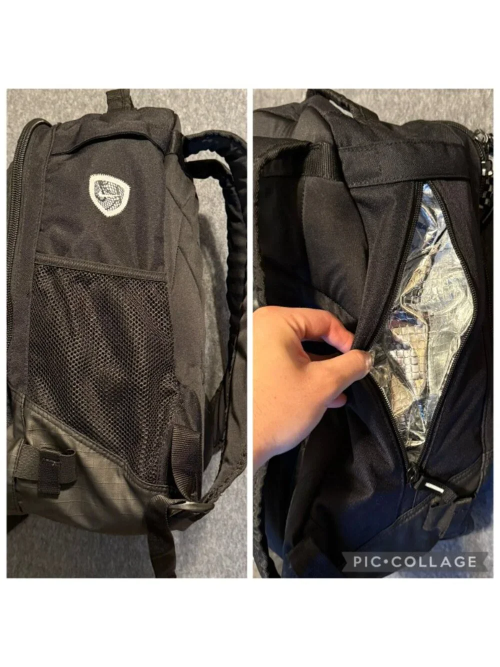 Nike Lacrosse Lazer Max Air Backpack Sport Travel Pocket Zip Sport Bag Blk Gray